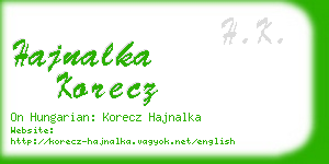 hajnalka korecz business card